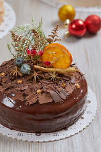 Mini Torta de chocolate Navideña